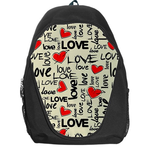 Love Abstract Background Love Textures Backpack Bag from ArtsNow.com Front