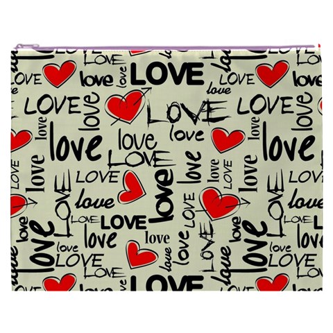 Love Abstract Background Love Textures Cosmetic Bag (XXXL) from ArtsNow.com Front