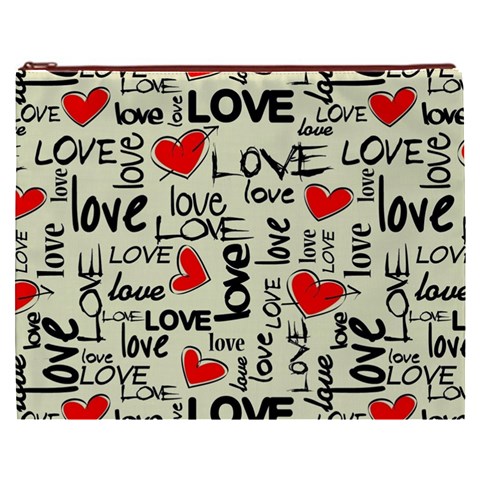 Love Abstract Background Love Textures Cosmetic Bag (XXXL) from ArtsNow.com Front