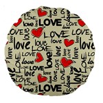 Love Abstract Background Love Textures Large 18  Premium Round Cushions