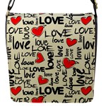 Love Abstract Background Love Textures Flap Closure Messenger Bag (S)