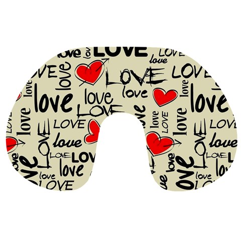 Love Abstract Background Love Textures Travel Neck Pillow from ArtsNow.com Front