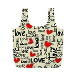 Love Abstract Background Love Textures Full Print Recycle Bag (M)