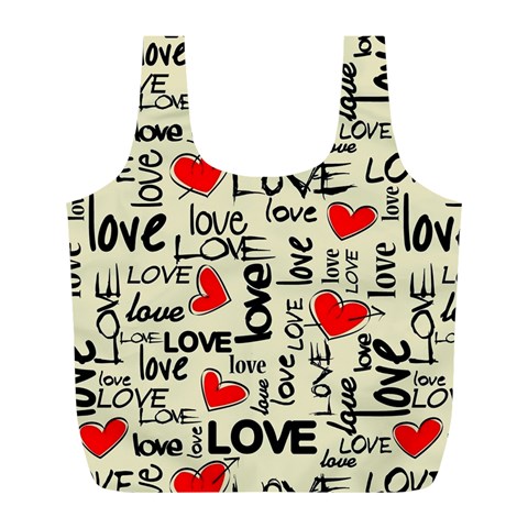 Love Abstract Background Love Textures Full Print Recycle Bag (L) from ArtsNow.com Front