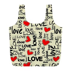 Love Abstract Background Love Textures Full Print Recycle Bag (L) from ArtsNow.com Front