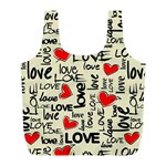 Love Abstract Background Love Textures Full Print Recycle Bag (L)