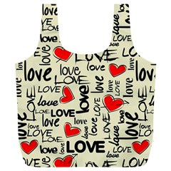 Love Abstract Background Love Textures Full Print Recycle Bag (XL) from ArtsNow.com Front