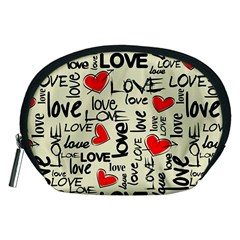 Love Abstract Background Love Textures Accessory Pouch (Medium) from ArtsNow.com Front