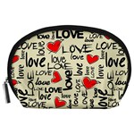 Love Abstract Background Love Textures Accessory Pouch (Large)