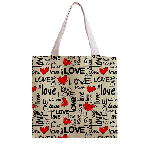 Love Abstract Background Love Textures Zipper Grocery Tote Bag from ArtsNow.com Front