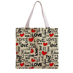 Love Abstract Background Love Textures Zipper Grocery Tote Bag from ArtsNow.com Front