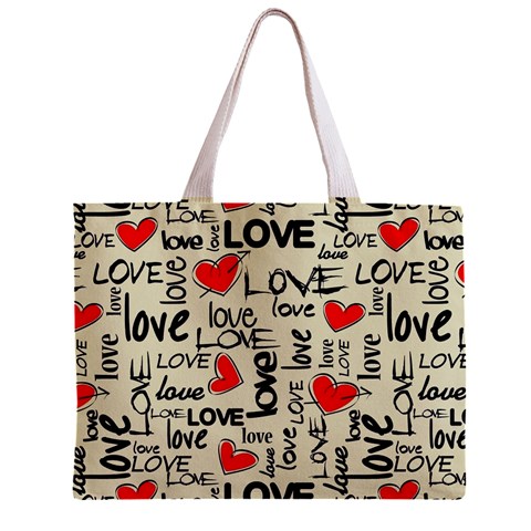 Love Abstract Background Love Textures Zipper Mini Tote Bag from ArtsNow.com Front