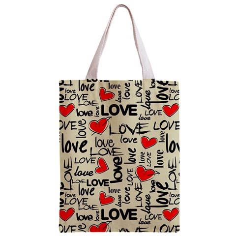 Love Abstract Background Love Textures Zipper Classic Tote Bag from ArtsNow.com Front