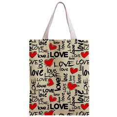 Love Abstract Background Love Textures Zipper Classic Tote Bag from ArtsNow.com Back