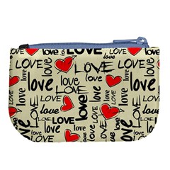 Love Abstract Background Love Textures Large Coin Purse from ArtsNow.com Back