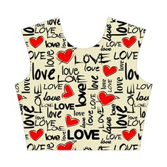 Love Abstract Background Love Textures Cotton Crop Top from ArtsNow.com Front