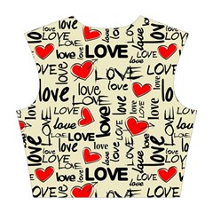 Love Abstract Background Love Textures Cotton Crop Top from ArtsNow.com Back