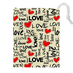 Love Abstract Background Love Textures Drawstring Pouch (4XL) from ArtsNow.com Front