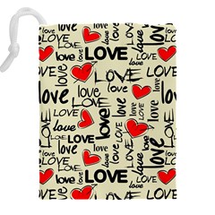 Love Abstract Background Love Textures Drawstring Pouch (4XL) from ArtsNow.com Back