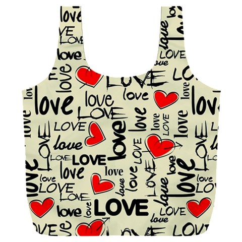 Love Abstract Background Love Textures Full Print Recycle Bag (XXL) from ArtsNow.com Back