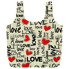 Love Abstract Background Love Textures Full Print Recycle Bag (XXL) from ArtsNow.com Back