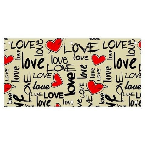 Love Abstract Background Love Textures Banner and Sign 6  x 3  from ArtsNow.com Front