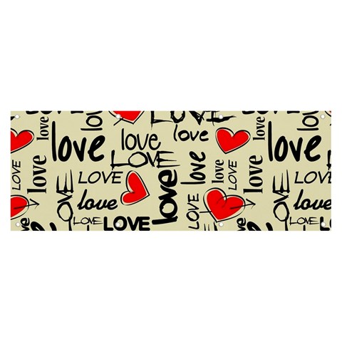 Love Abstract Background Love Textures Banner and Sign 8  x 3  from ArtsNow.com Front