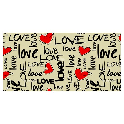 Love Abstract Background Love Textures Banner and Sign 8  x 4  from ArtsNow.com Front