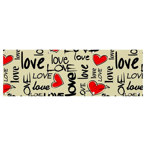 Love Abstract Background Love Textures Banner and Sign 9  x 3  from ArtsNow.com Front