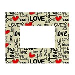 Love Abstract Background Love Textures White Tabletop Photo Frame 4 x6 