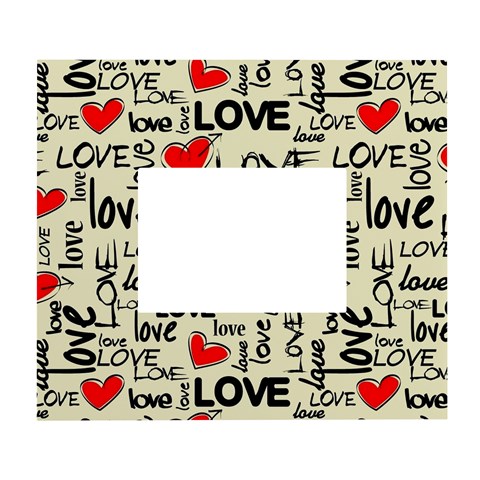 Love Abstract Background Love Textures White Wall Photo Frame 5  x 7  from ArtsNow.com Front