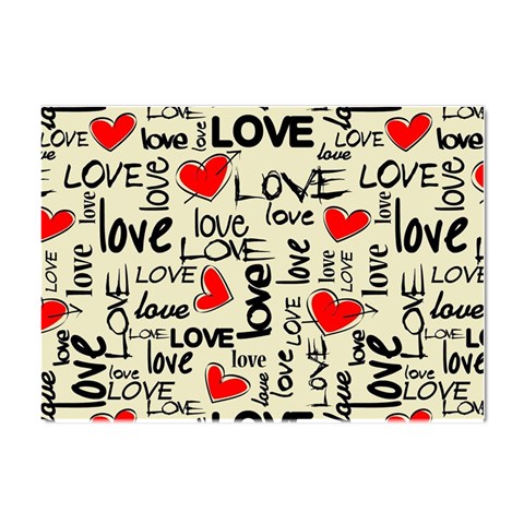 Love Abstract Background Love Textures Crystal Sticker (A4) from ArtsNow.com Front