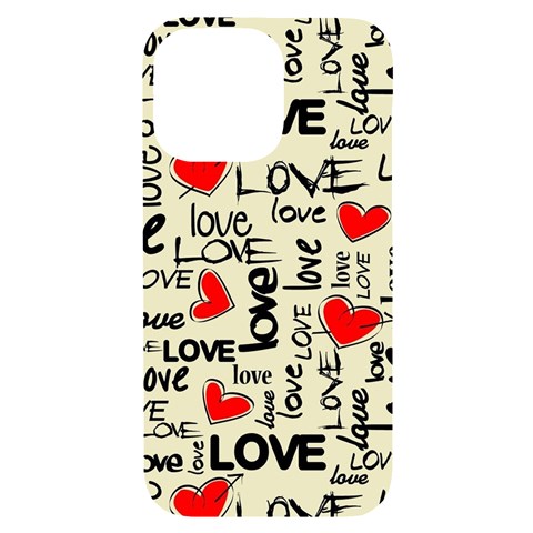 Love Abstract Background Love Textures iPhone 14 Pro Max Black UV Print Case from ArtsNow.com Front