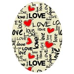 Love Abstract Background Love Textures UV Print Acrylic Ornament Oval