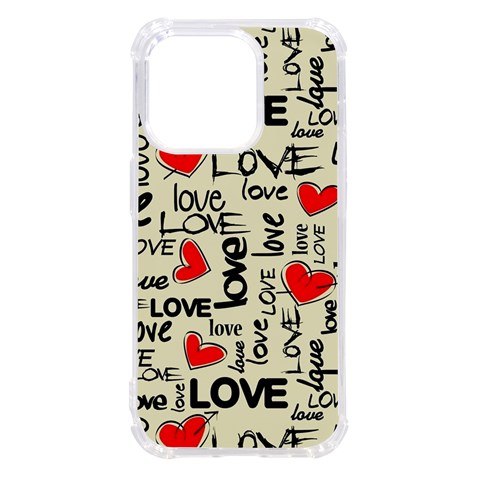 Love Abstract Background Love Textures iPhone 14 Pro TPU UV Print Case from ArtsNow.com Front