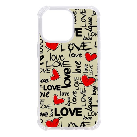 Love Abstract Background Love Textures iPhone 13 Pro TPU UV Print Case from ArtsNow.com Front