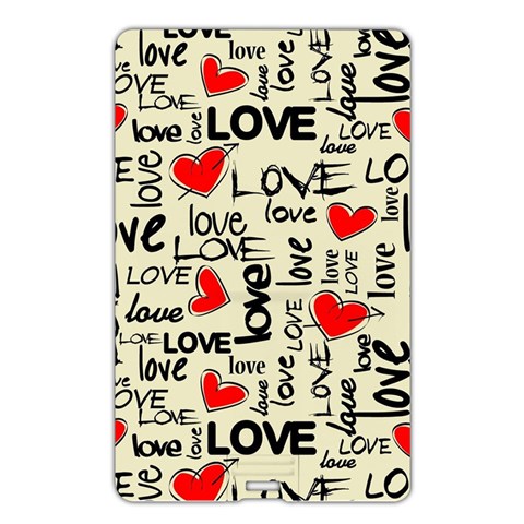 Love Abstract Background Love Textures Name Card Style USB Flash Drive from ArtsNow.com Back