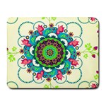 Mandala Flowers, Abstract, Butterflies, Floral, Pattern Small Mousepad