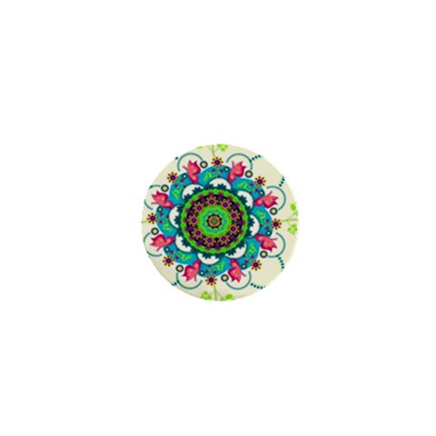 Mandala Flowers, Abstract, Butterflies, Floral, Pattern 1  Mini Buttons from ArtsNow.com Front