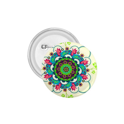 Mandala Flowers, Abstract, Butterflies, Floral, Pattern 1.75  Buttons from ArtsNow.com Front