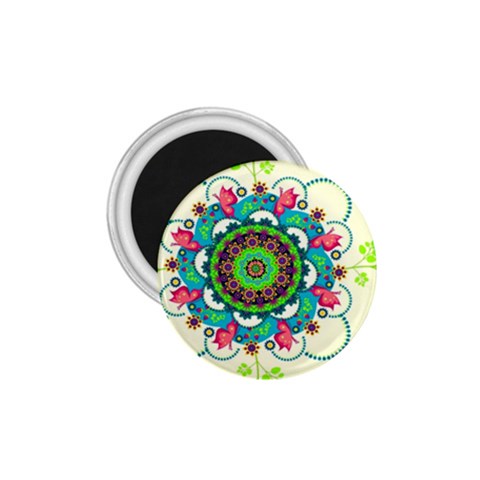 Mandala Flowers, Abstract, Butterflies, Floral, Pattern 1.75  Magnets from ArtsNow.com Front