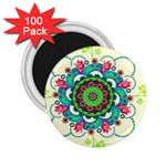 Mandala Flowers, Abstract, Butterflies, Floral, Pattern 2.25  Magnets (100 pack) 