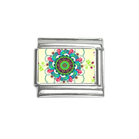 Mandala Flowers, Abstract, Butterflies, Floral, Pattern Italian Charm (9mm) from ArtsNow.com Front