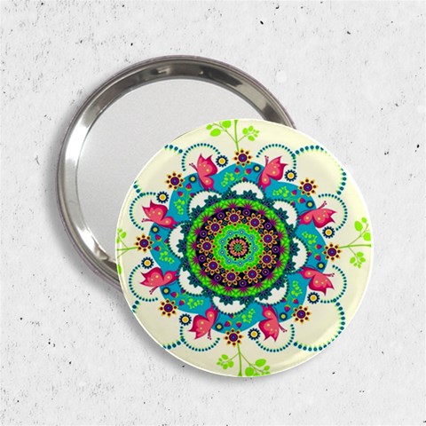 Mandala Flowers, Abstract, Butterflies, Floral, Pattern 2.25  Handbag Mirrors from ArtsNow.com Front