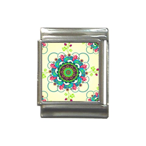 Mandala Flowers, Abstract, Butterflies, Floral, Pattern Italian Charm (13mm) from ArtsNow.com Front