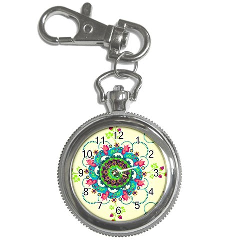 Mandala Flowers, Abstract, Butterflies, Floral, Pattern Key Chain Watches from ArtsNow.com Front