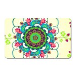 Mandala Flowers, Abstract, Butterflies, Floral, Pattern Magnet (Rectangular)