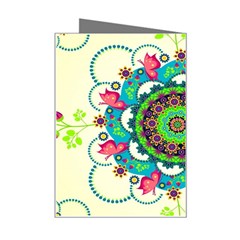 Mandala Flowers, Abstract, Butterflies, Floral, Pattern Mini Greeting Card from ArtsNow.com Right