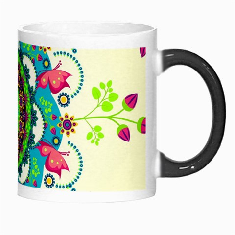 Mandala Flowers, Abstract, Butterflies, Floral, Pattern Morph Mug from ArtsNow.com Right