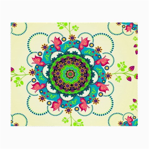 Mandala Flowers, Abstract, Butterflies, Floral, Pattern Small Glasses Cloth from ArtsNow.com Front